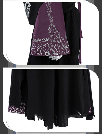 Twilight Hermit Cosplay Costume – Dark Fantasy Cloak & Hat Set for Halloween
