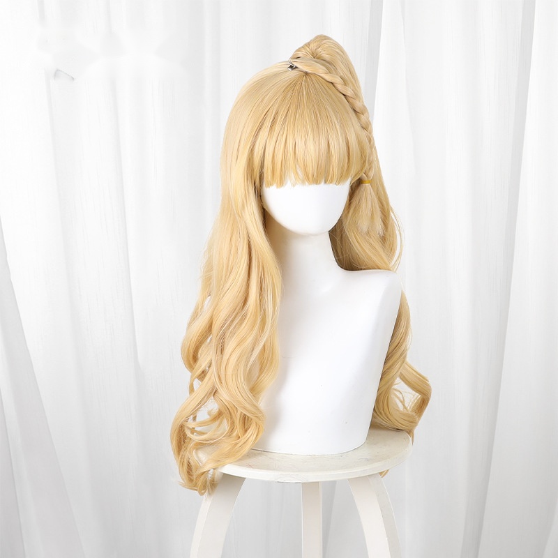 Milia Saeki Blonde Clip-in Curly Cosplay Wig for Magical Girl Witch Trial - 612E - Image 2