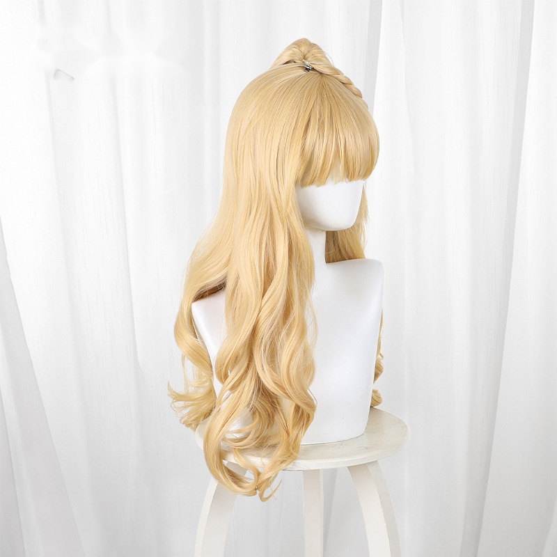 Milia Saeki Blonde Clip-in Curly Cosplay Wig for Magical Girl Witch Trial - 612E - Image 3