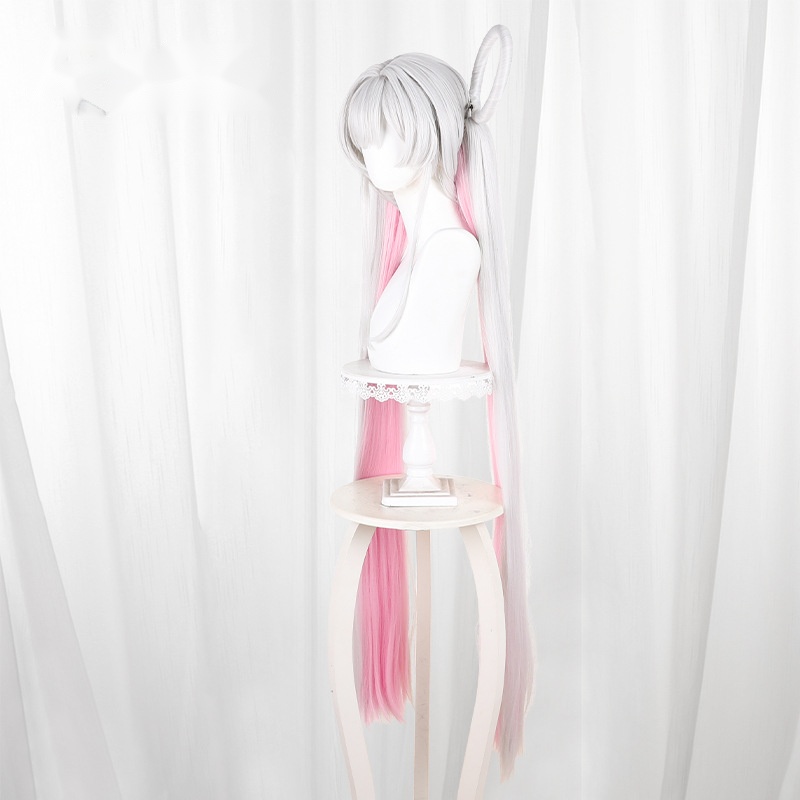 Yachiyo Tsukimi Color-block Twin Ponytail Cosplay Wig for Cosmic Princess Kaguya! - 613A