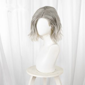 Requiem Gradient Platinum Blonde Short Curly Cosplay Wig for Resident Evil Requiem - 520E