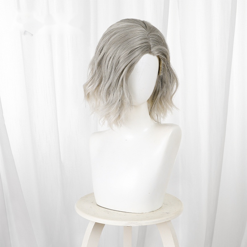 Requiem Gradient Platinum Blonde Short Curly Cosplay Wig for Resident Evil Requiem - 520E - Image 2
