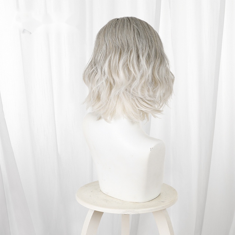 Requiem Gradient Platinum Blonde Short Curly Cosplay Wig for Resident Evil Requiem - 520E - Image 4