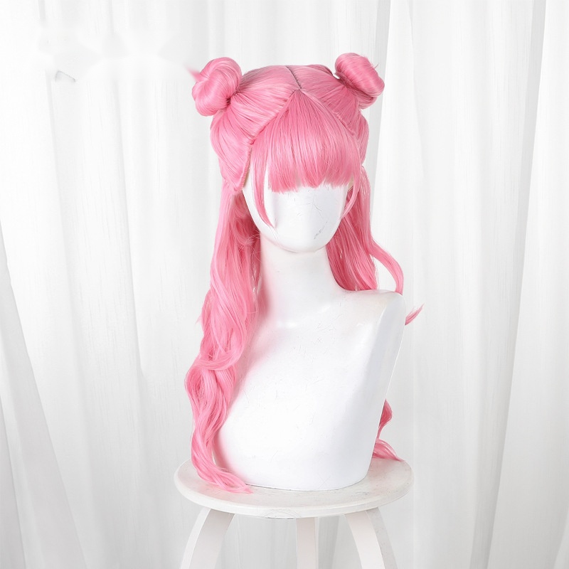 Belle Red Double Bun Curly Cosplay Wig for You and I Are Polar Opposites - 461N - Image 2