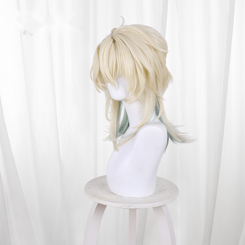 Lu Hesi Highlighted Side-part Scalp-top Half-up Short Cosplay Wig for Wuthering Waves - 572T