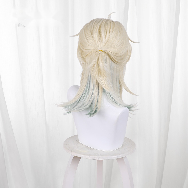 Lu Hesi Highlighted Side-part Scalp-top Half-up Short Cosplay Wig for Wuthering Waves - 572T - Image 4
