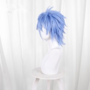 Aori Enjo Sky Blue Short Flipped Layered Cosplay Wig for Dead Account - 616