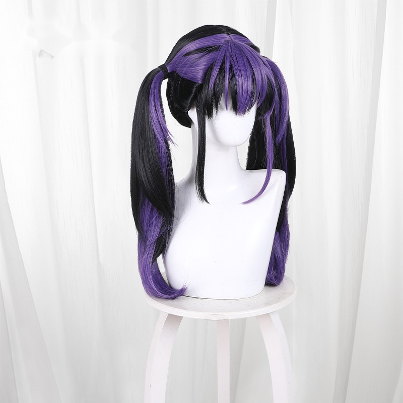 Kiyomi Urushigawa Color-block Twin Ponytail Long Cosplay Wig for Dead Account - 616B - Image 2