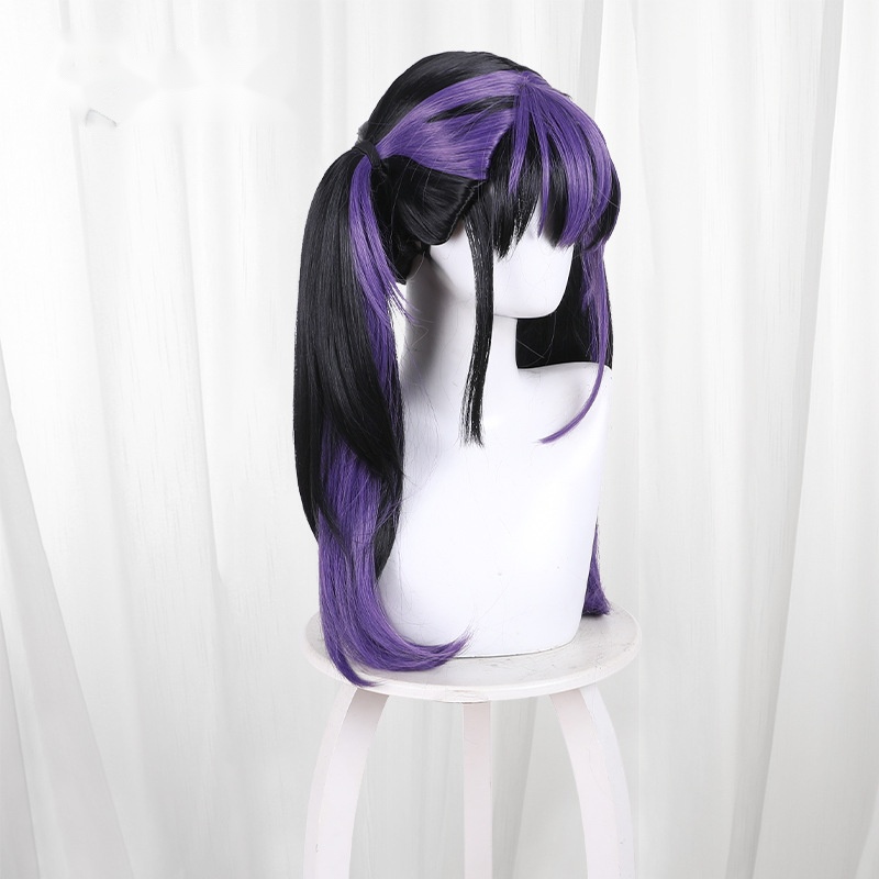 Kiyomi Urushigawa Color-block Twin Ponytail Long Cosplay Wig for Dead Account - 616B - Image 3