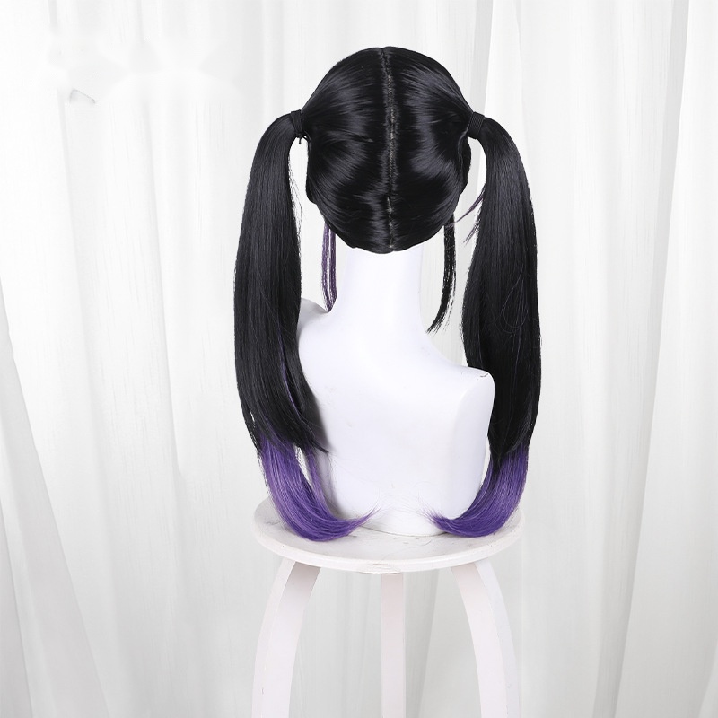 Kiyomi Urushigawa Color-block Twin Ponytail Long Cosplay Wig for Dead Account - 616B - Image 4