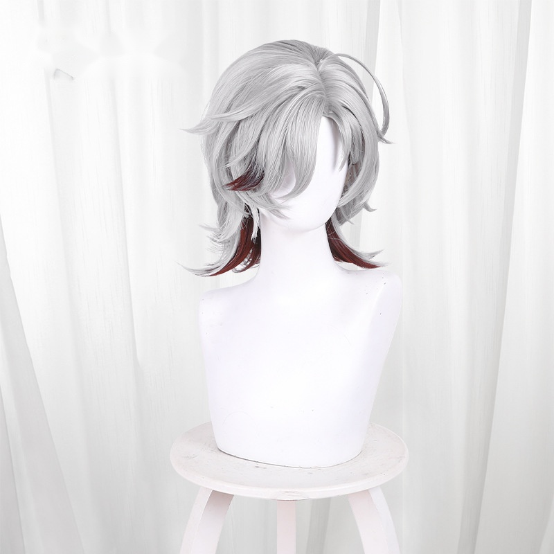 Yeloa Gradient Side-part Scalp-top Short Flipped Cosplay Wig for Genshin Impact - 605C - Image 2