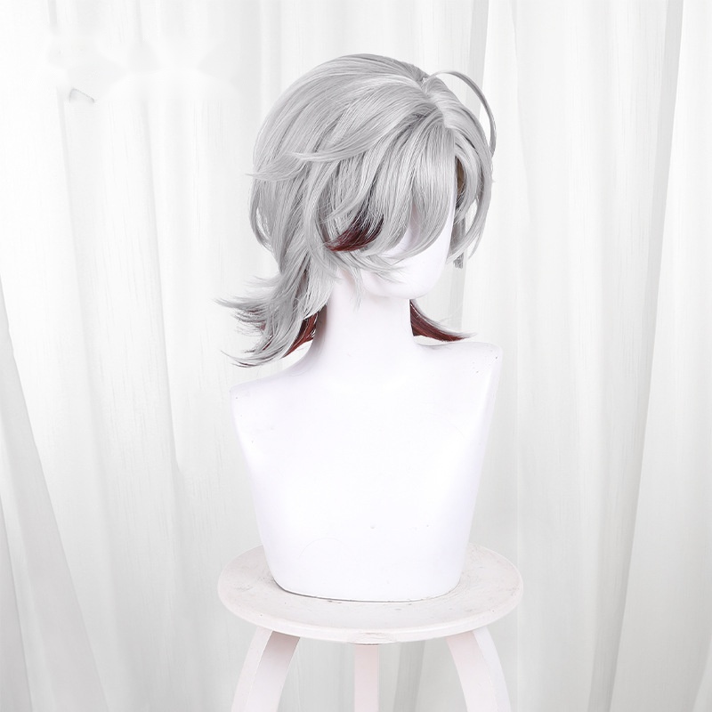 Yeloa Gradient Side-part Scalp-top Short Flipped Cosplay Wig for Genshin Impact - 605C - Image 3