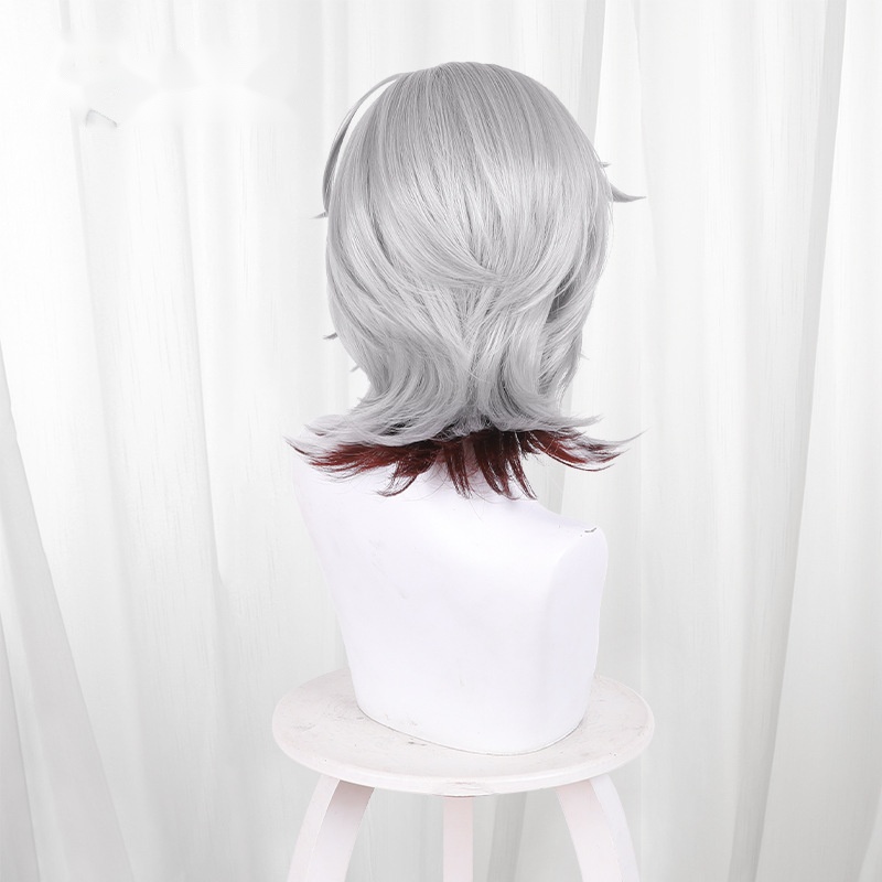 Yeloa Gradient Side-part Scalp-top Short Flipped Cosplay Wig for Genshin Impact - 605C - Image 4