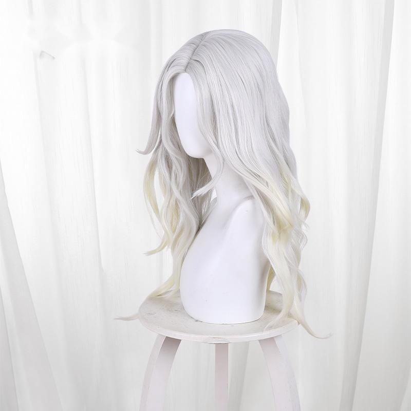 Photographer Gradient Platinum Blonde Long Flipped Cosplay Wig for Identity V - 476LC