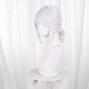 Painter White Short Ponytail Flipped Cosplay Wig for Identity V - 476JE