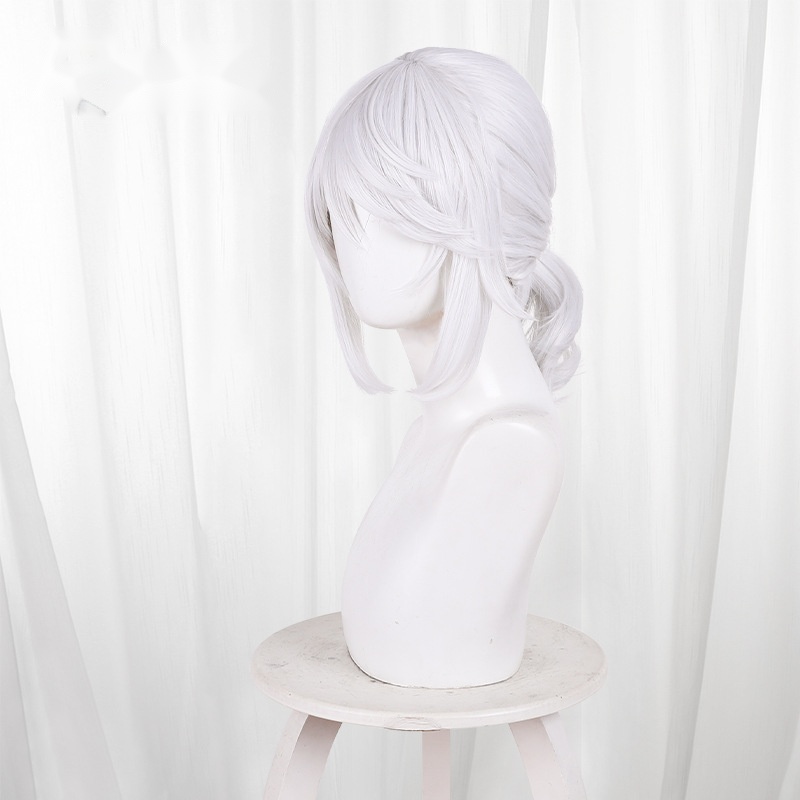 Painter White Short Ponytail Flipped Cosplay Wig for Identity V - 476JE