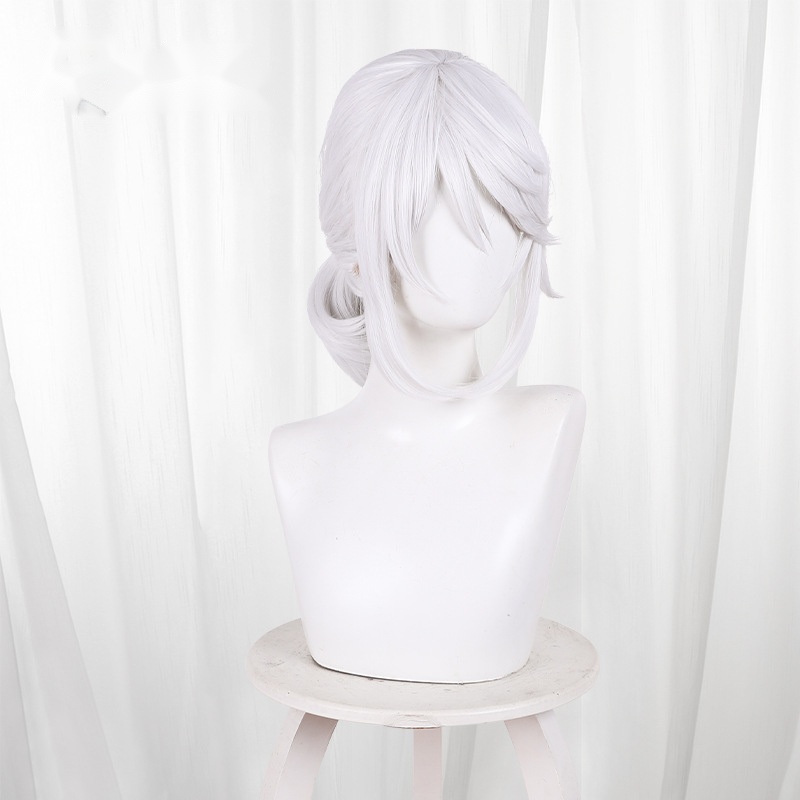 Painter White Short Ponytail Flipped Cosplay Wig for Identity V - 476JE - Image 2
