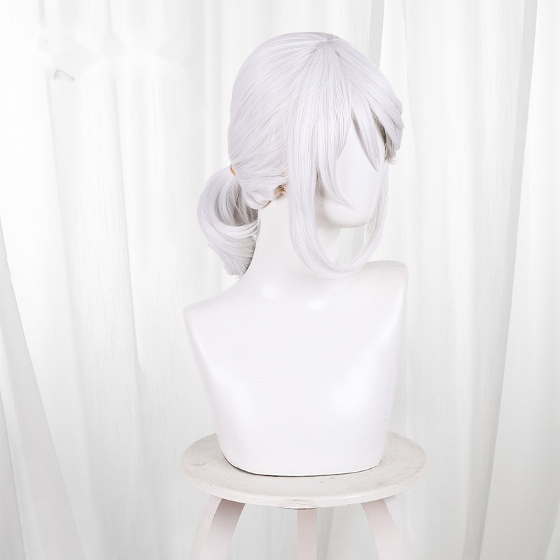 Painter White Short Ponytail Flipped Cosplay Wig for Identity V - 476JE - Image 3