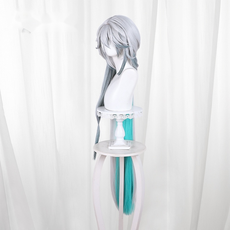 Yaoguang Multi-color Gradient Clip-in Long Flipped Cosplay Wig for Honkai: Star Rail - 566V