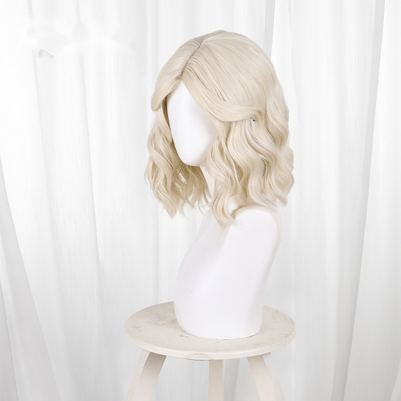 Lady Faro Platinum Blonde Short Curly Cosplay Wig for Identity V - 562NA