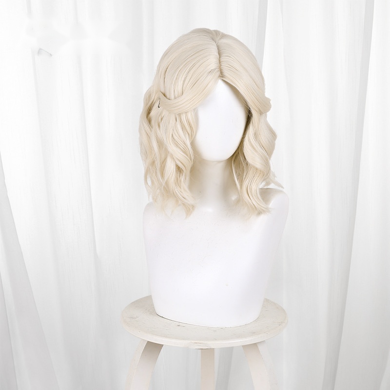 Lady Faro Platinum Blonde Short Curly Cosplay Wig for Identity V - 562NA - Image 2