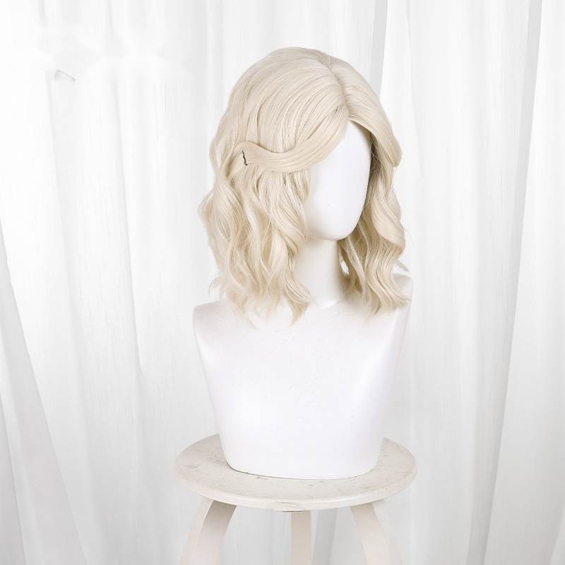 Lady Faro Platinum Blonde Short Curly Cosplay Wig for Identity V - 562NA - Image 3