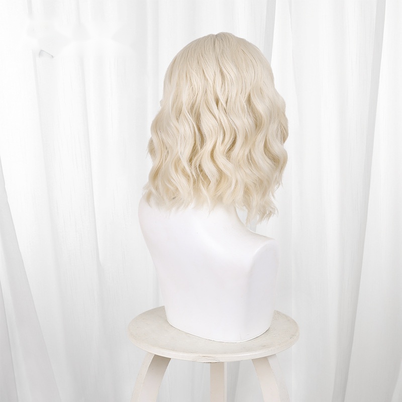Lady Faro Platinum Blonde Short Curly Cosplay Wig for Identity V - 562NA - Image 4
