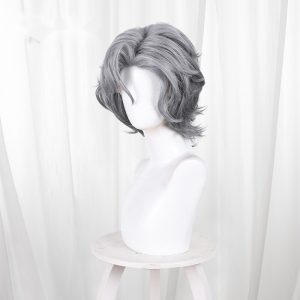 Knight Gradient Silver Gray Short Flipped Cosplay Wig for Identity V - 562LB