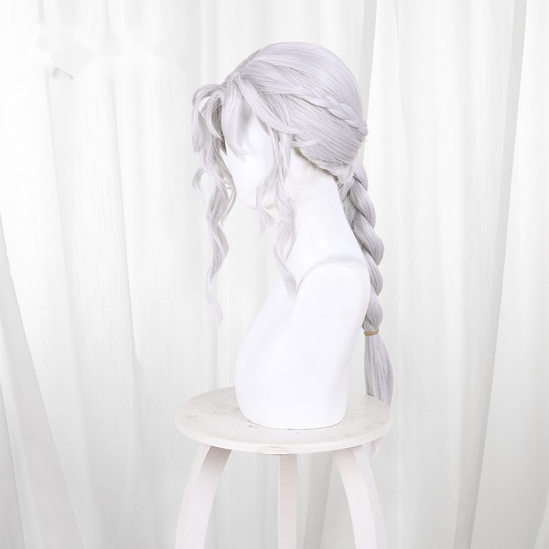 Journalist Silver-white Braided Cosplay Wig for Identity V - 476XC
