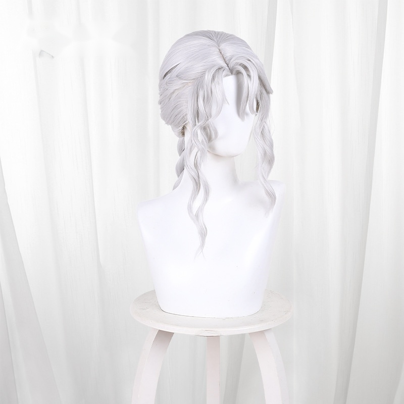 Journalist Silver-white Braided Cosplay Wig for Identity V - 476XC - Image 3