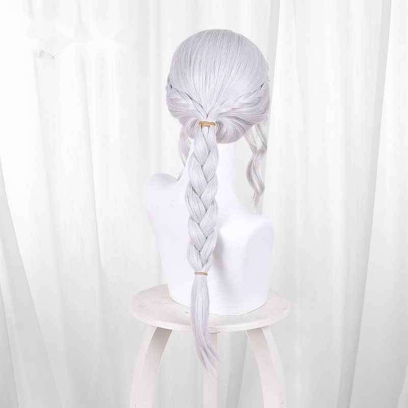 Journalist Silver-white Braided Cosplay Wig for Identity V - 476XC - Image 4