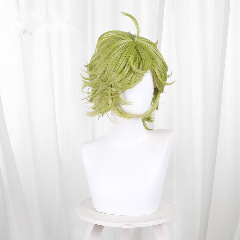 Knotgrass Green Short Flipped Spiky Cosplay Wig for Reverse: 1999 - 554H - Image 2