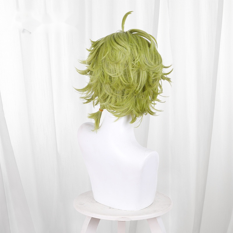 Knotgrass Green Short Flipped Spiky Cosplay Wig for Reverse: 1999 - 554H - Image 4