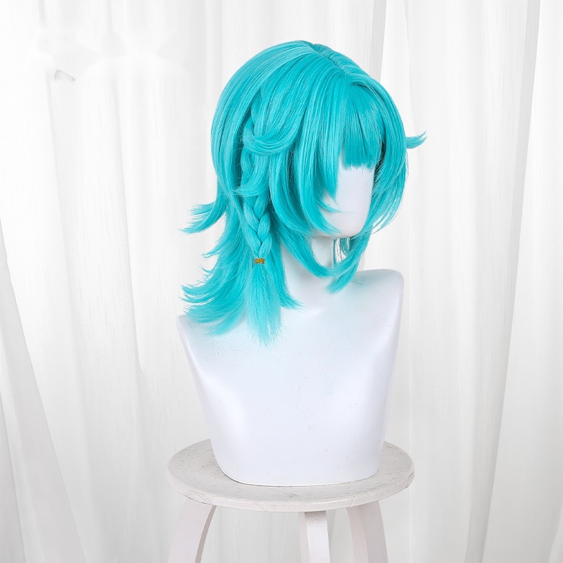 Maltese Puppy Green Middle-part Scalp-top Cosplay Wig for Honor of Kings - 617A