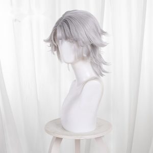 Acrobat Silver-white Scalp-top Flipped-up Cosplay Wig for Identity V