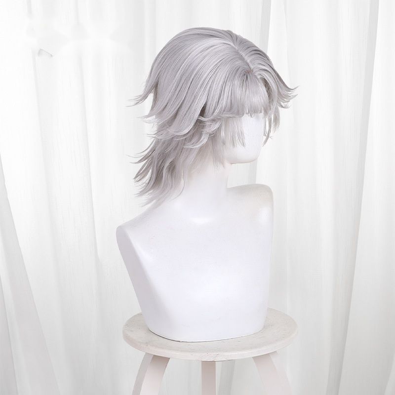 Acrobat Silver-white Scalp-top Flipped-up Cosplay Wig for Identity V - Image 2