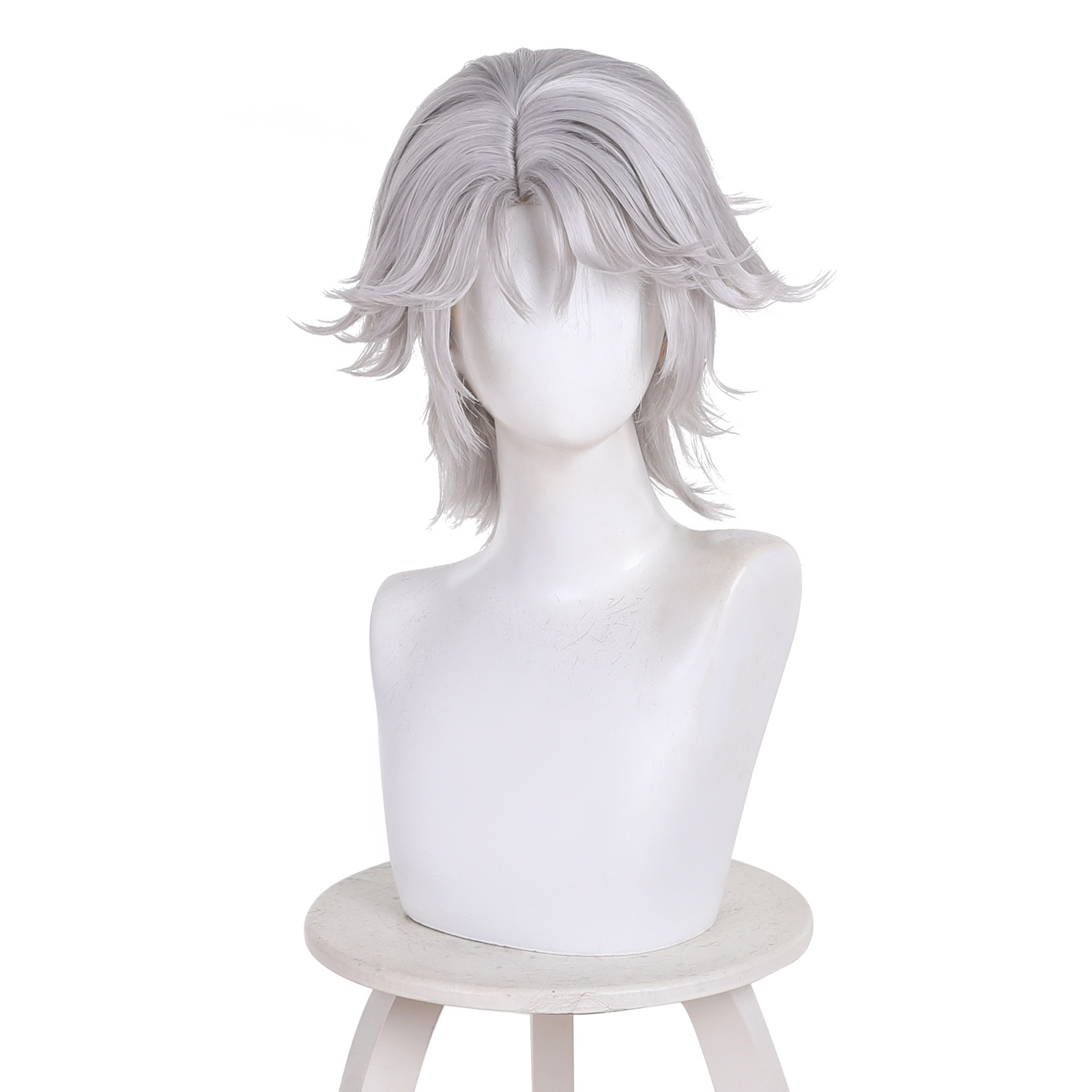 Acrobat Silver-white Scalp-top Flipped-up Cosplay Wig for Identity V - Image 4