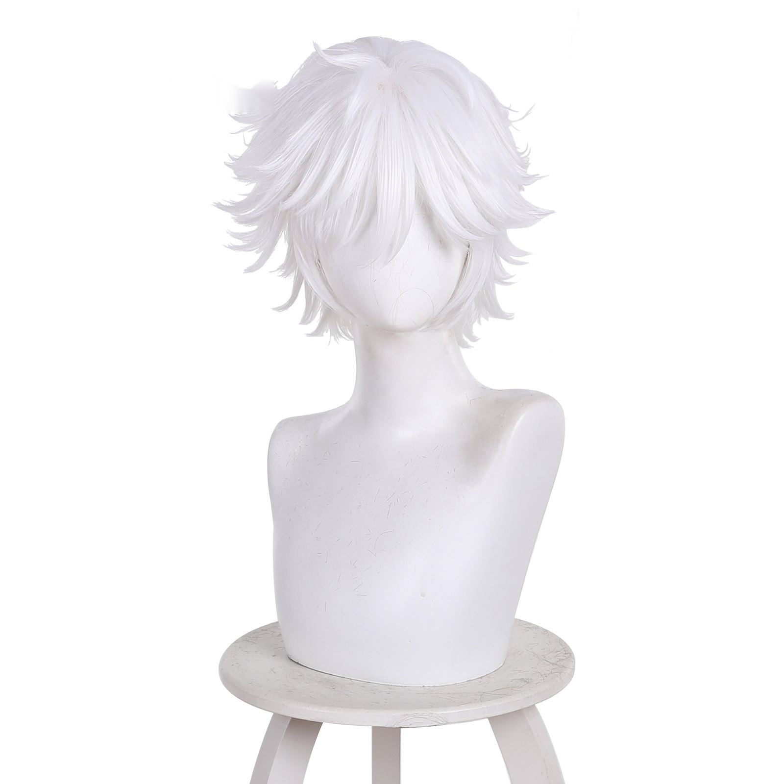 Qifrey White Flipped-up Teased Cosplay Wig for Witch Hat Atelier - 619B - Image 4