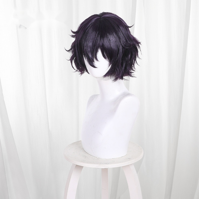 Agott Purple Scalp-top Short Curly Cosplay Wig for Witch Hat Atelier - 619C