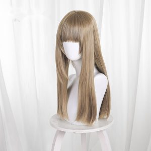 Bing Chuan Xiao Xue Flaxen Blonde Round Scalp-top Cosplay Wig for The Ice Wall - 457A