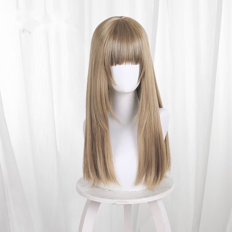 Bing Chuan Xiao Xue Flaxen Blonde Round Scalp-top Cosplay Wig for The Ice Wall - 457A - Image 2