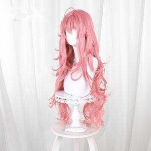 Mimi Pink Middle-part Scalp-top Curly Cosplay Wig for Love You Till the End of Life