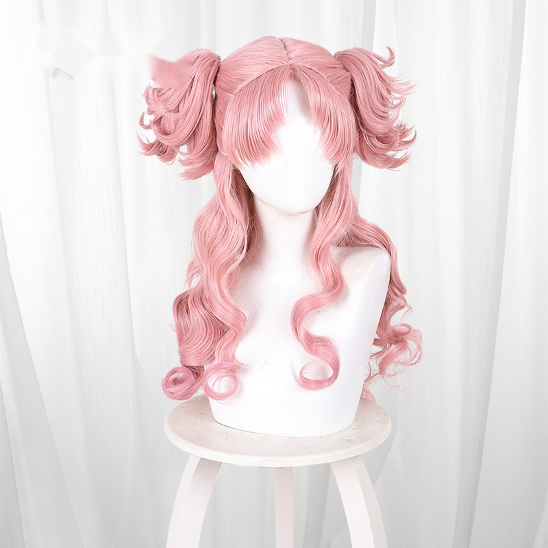 Tetia Gradient Pink Scalp-top Twin Ponytail Cosplay Wig for Witch Hat Atelier - Image 2