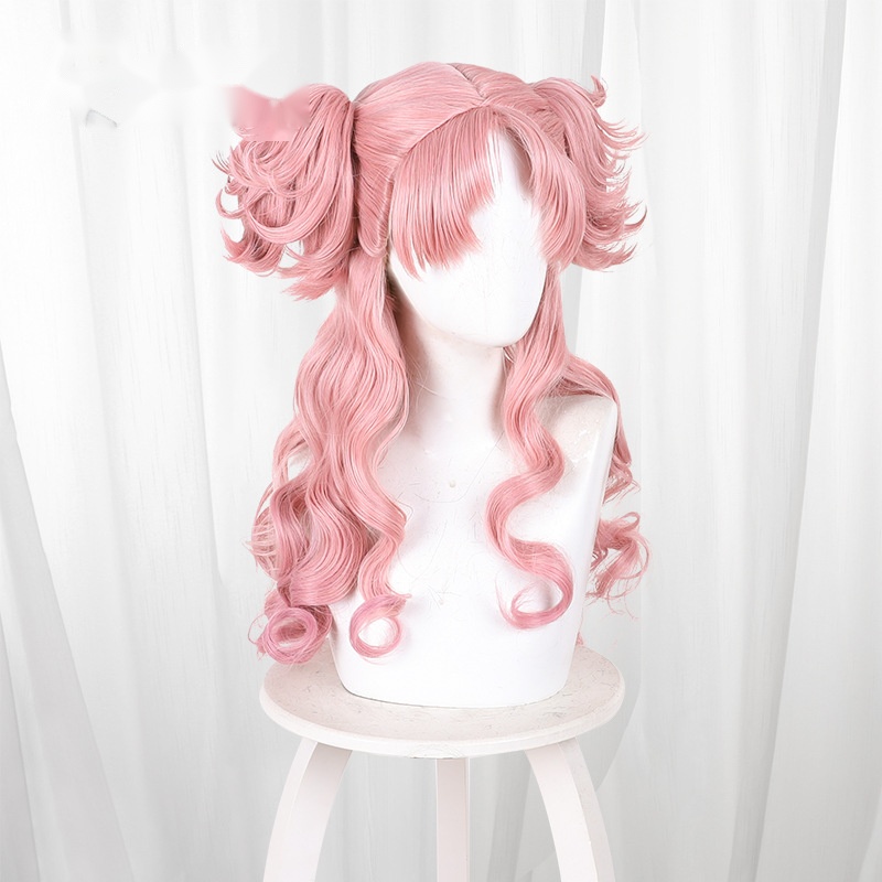 Tetia Gradient Pink Scalp-top Twin Ponytail Cosplay Wig for Witch Hat Atelier - Image 3