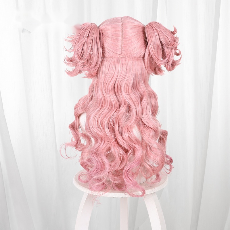 Tetia Gradient Pink Scalp-top Twin Ponytail Cosplay Wig for Witch Hat Atelier - Image 4