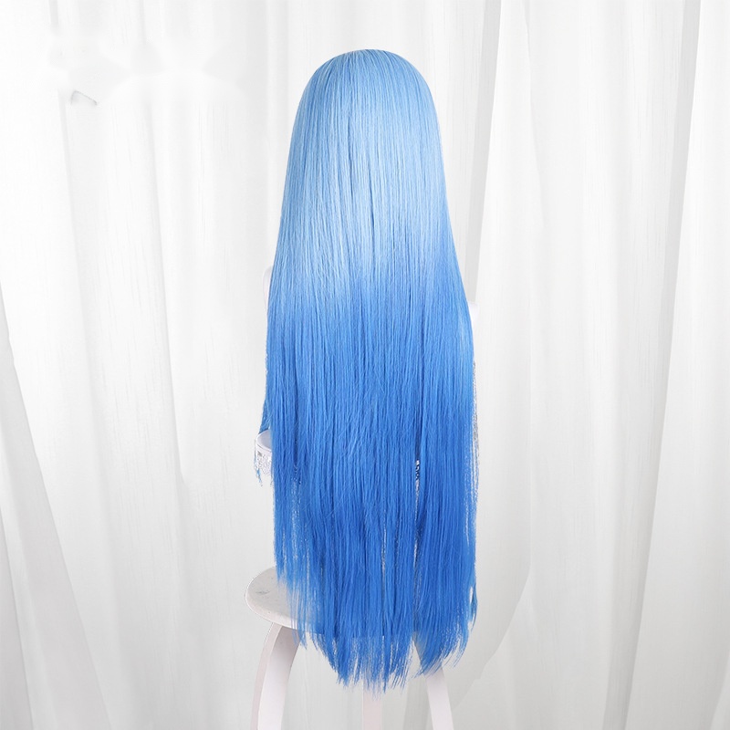 Richeh Gradient Blue Round Scalp-top Cosplay Wig for Witch Hat Atelier - 619D - Image 4