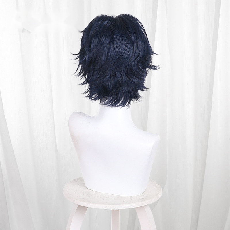 Hikaru Gero Blue Short Teased Cosplay Wig for Marriage Toxin - Image 4