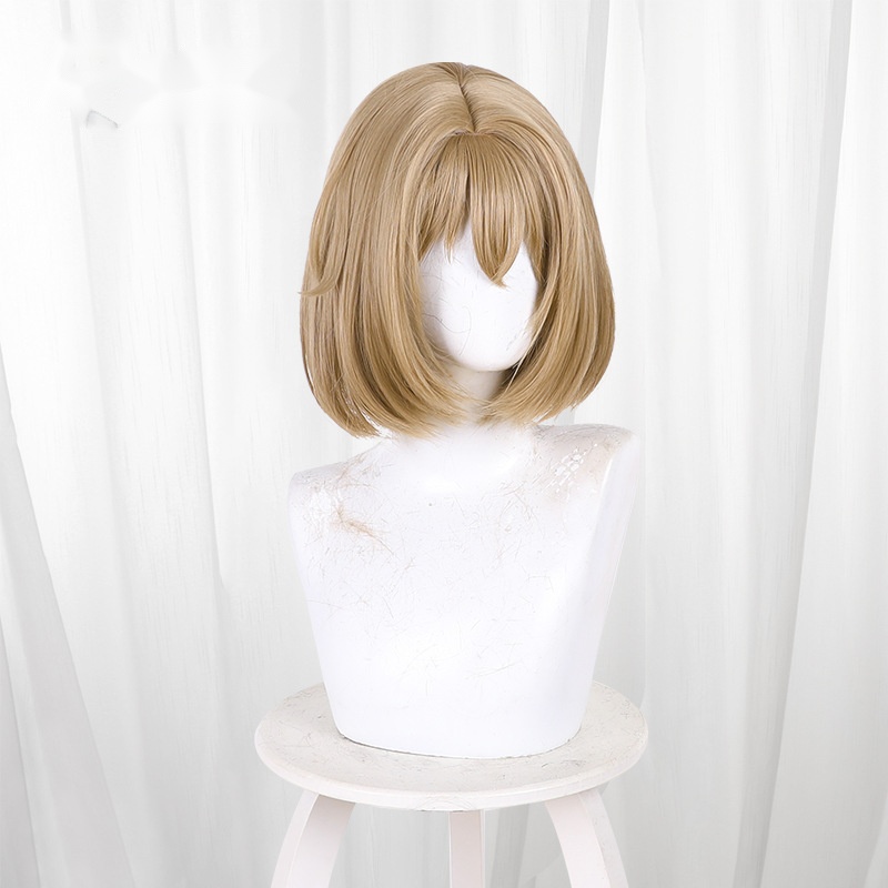 Sheena Shiina Flaxen Blonde Middle-part Scalp-top Short Cosplay Wig for Love You Till the End of Life - Image 2
