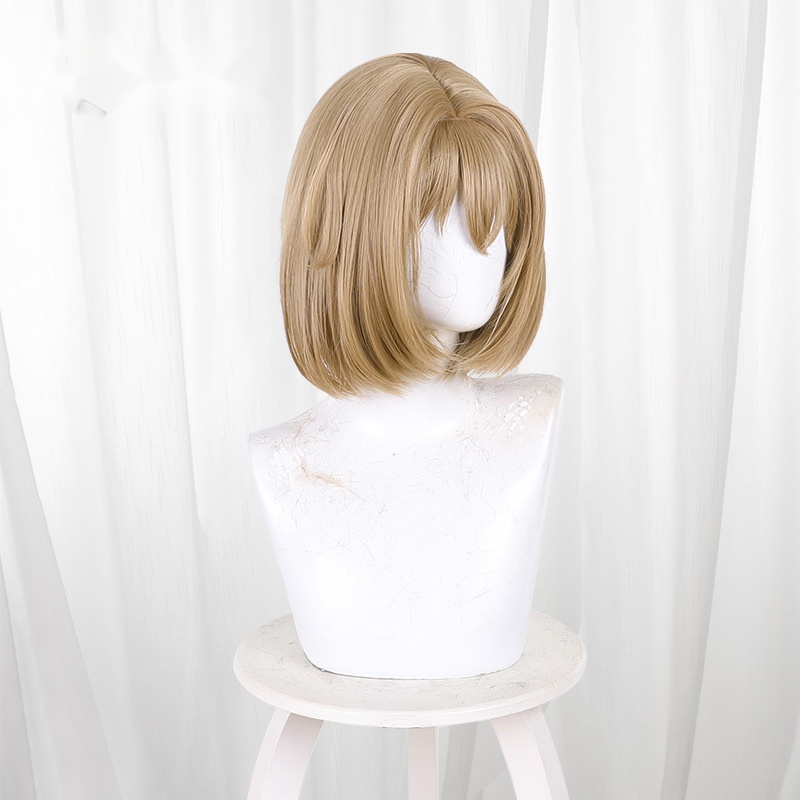 Sheena Shiina Flaxen Blonde Middle-part Scalp-top Short Cosplay Wig for Love You Till the End of Life - Image 3