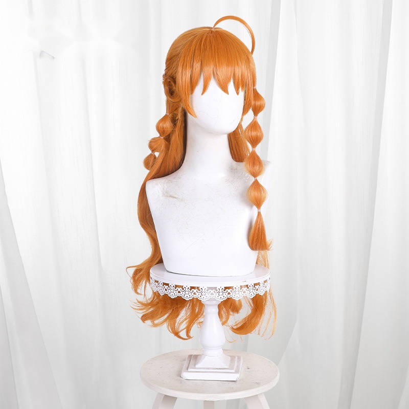 Nami Orange Round Scalp-top Long Cosplay Wig for One Piece - Image 2